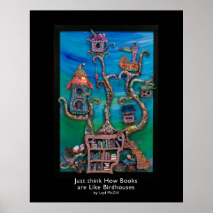 Póster Solo piensa cómo los libros son como los casas de 