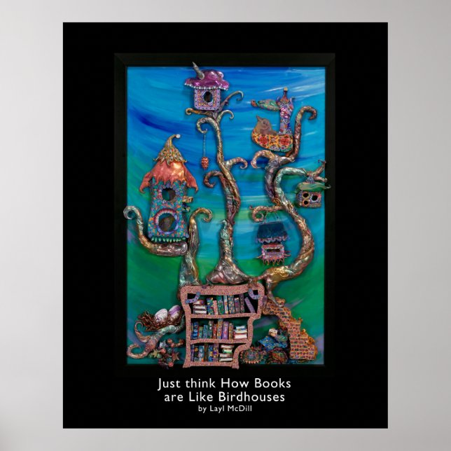 Póster Solo piensa cómo los libros son como los casas de  (Frente)