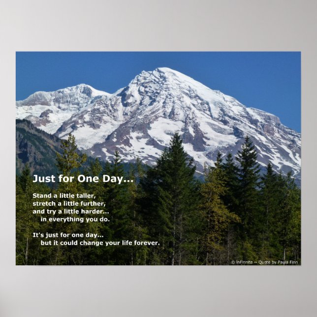 Póster Sólo Por Un Día...Cita Motivadora (Frente)