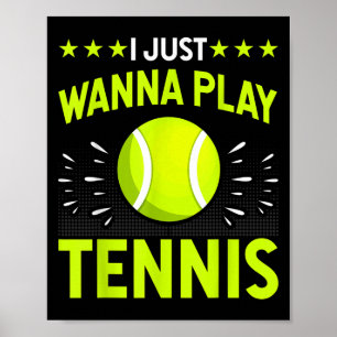 Póster Solo quiero jugar al tenis - Tennis Lover Player F