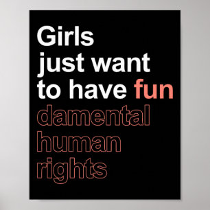 Póster Sólo quiero tener Femini de Derechos Humanos diver