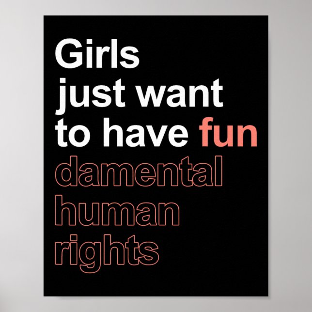 Póster Sólo quiero tener Femini de Derechos Humanos diver (Frente)