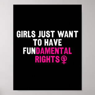Póster Solo quiero tener feministas de derechos fundament