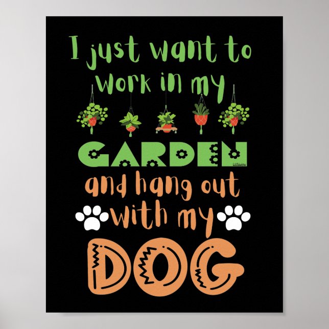 PÓSTER SOLO QUIERO TRABAJAR EN MI JARDÍN Y COGER CON... (Frente)
