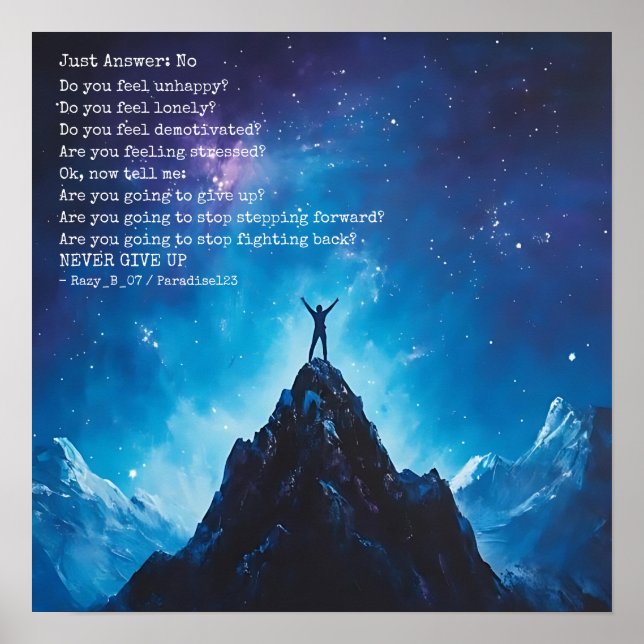 Póster sólo respuesta no (puerta 1053) (Frente)