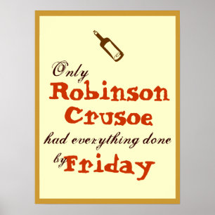 Póster Solo Robinson Crusoe