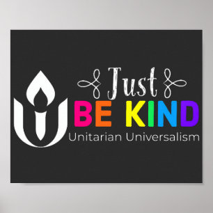 Póster Sólo sé amable Universalismo Unitario