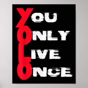 Póster Sólo se vive una vez _ Frase de Motivación _ Inspi