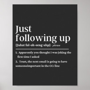 Póster Sólo siguiendo una definición divertida