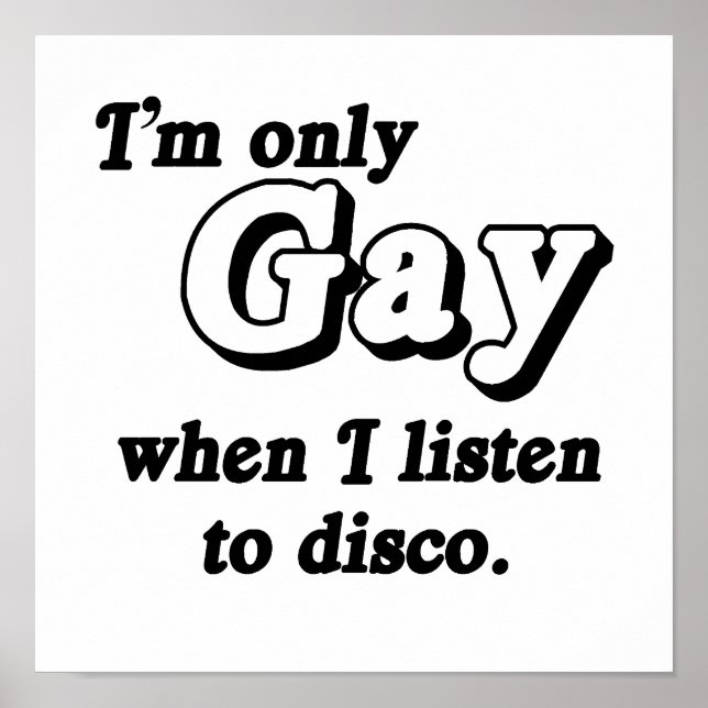 Póster Solo soy gay cuando escucho disco .png (Frente)
