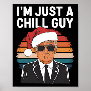 Póster Solo soy un chico malo Divertido Trump Santa Hat C