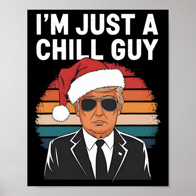 Póster Solo soy un chico malo Divertido Trump Santa Hat C (Frente)