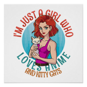 Póster Sólo Soy una Chica que Ama a los Gatos