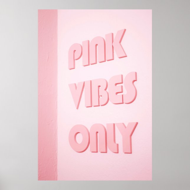 PÓSTER SÓLO TEXTO DE VIBOS DE COLOR ROSA (Frente)