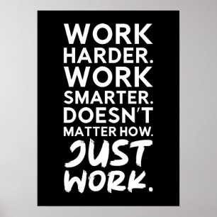 Póster Sólo trabajo - Gimnasio, rival, éxito, motivación