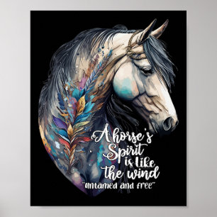 Póster Sólo Un Chica que ama a los caballos.