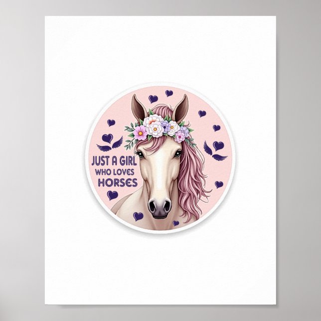 Póster Sólo un Chica que ama a los caballos (2) (Frente)