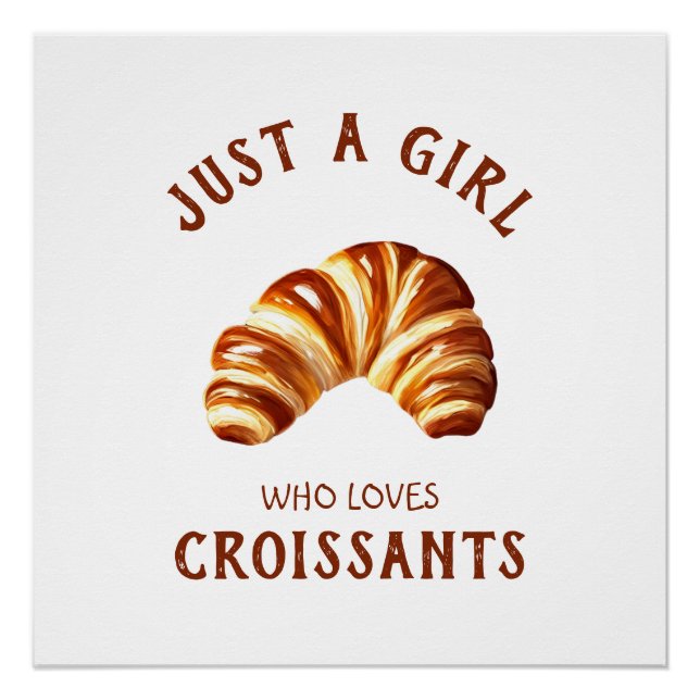 Póster Sólo un chica que ama a los croissants (Anverso)