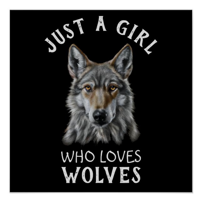 Póster Sólo un chica que ama a los lobos (Anverso)