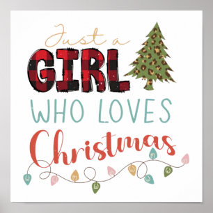 Póster Sólo un Chica que ama a los Navidades