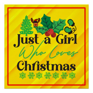 Póster Solo un Chica que ama a los Navidades-42318
