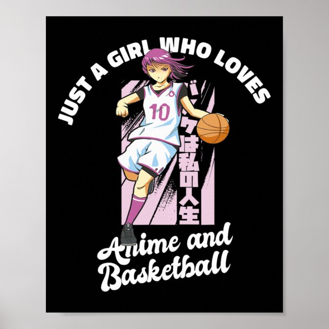 Póster Solo un Chica que ama el anime y el baloncesto (Frente)