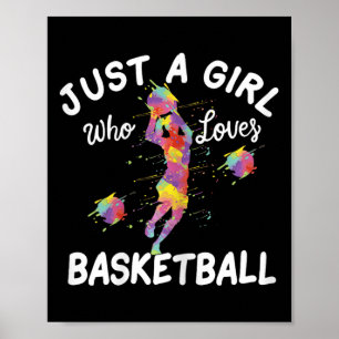 Póster Solo un Chica que ama el baloncesto