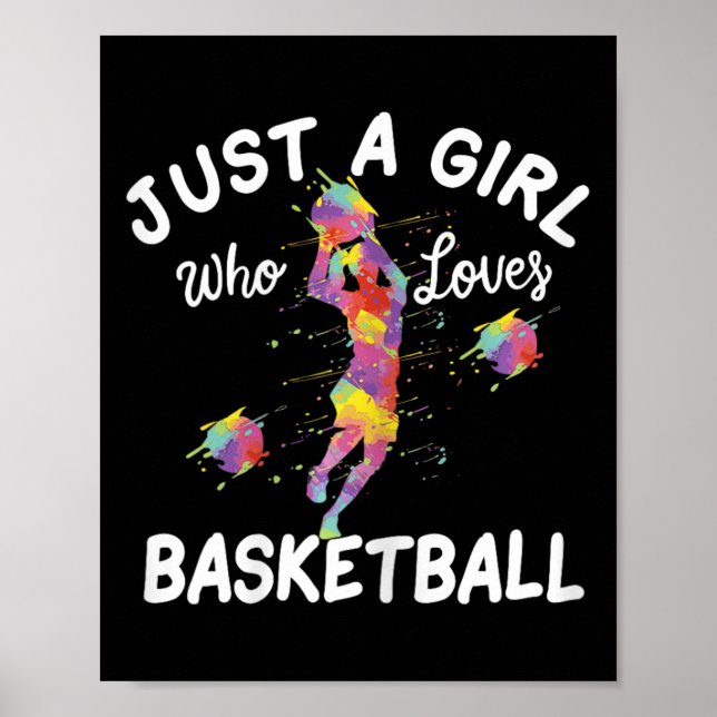 Póster Solo un Chica que ama el baloncesto (Frente)
