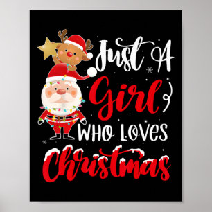 Póster Solo un Chica que ama el diseño divertido de los N