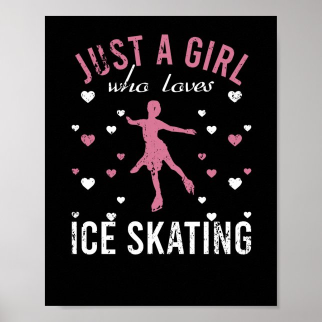Póster Solo Un Chica que ama el patinaje sobre hielo (Frente)