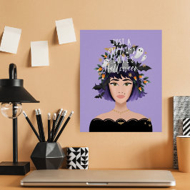 Póster Solo un Chica que ama el puesto de belleza de disf