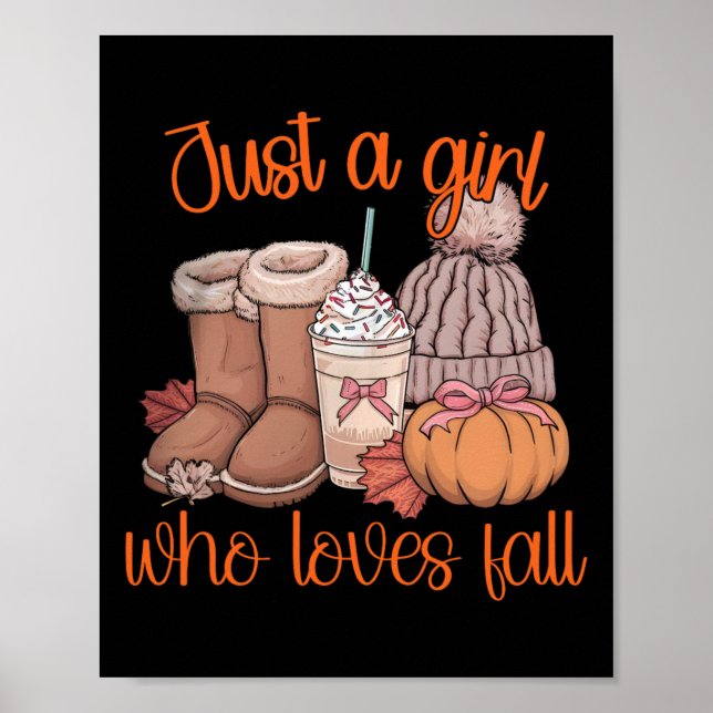 Póster Solo un Chica que ama la picadura de calabaza (Frente)