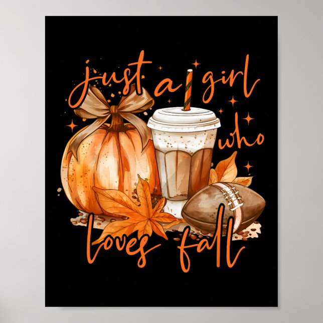 Póster Sólo un Chica que ama la temporada de calabaza de  (Frente)