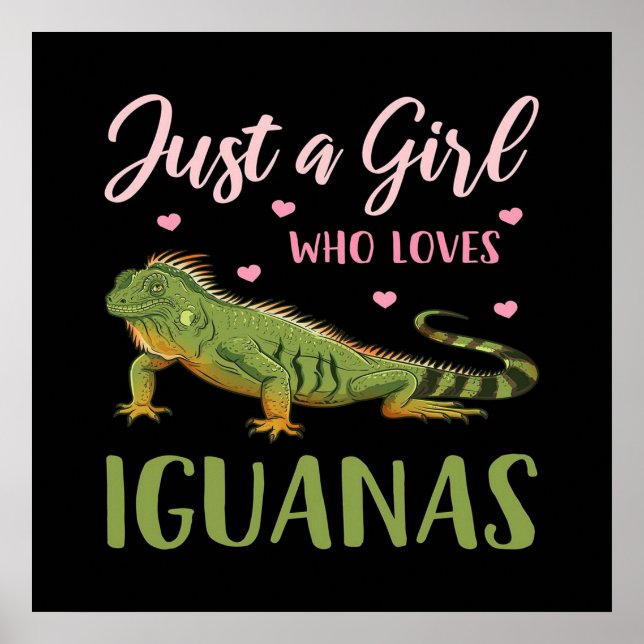 Póster Solo un Chica que ama las iguanas (Frente)