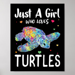 Póster Sólo un Chica que ama las tortugas acuáticas Océan