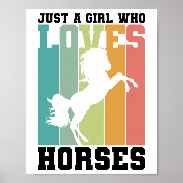 Póster Sólo un chica que ama los caballos | Chica de caba (Frente)