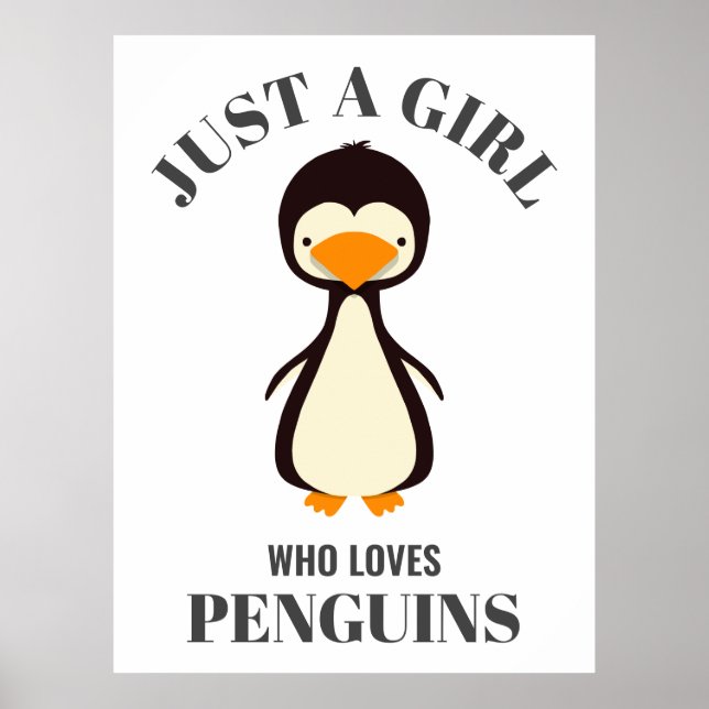 Póster Sólo un chica que ama los pingüinos (Frente)