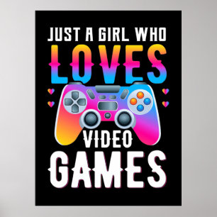 Póster Solo un Chica que ama los videojuegos