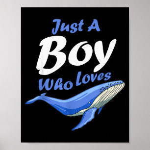 Póster Solo un chico que ama a las ballenas jorobadas com