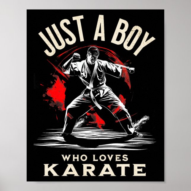 Póster Solo un chico que ama el karate - Artes marciales  (Frente)