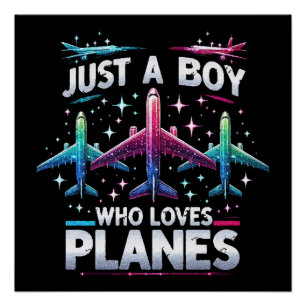 Póster Solo un chico que ama los aviones