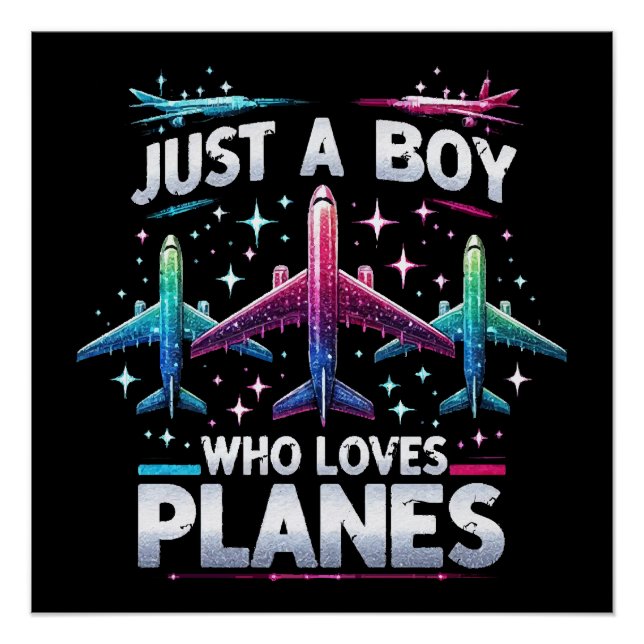 Póster Solo un chico que ama los aviones (Anverso)