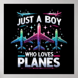 Póster Solo un chico que ama los aviones
