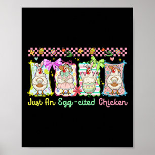 Póster Sólo un conejo de grupo de Pascua de pollo emocion