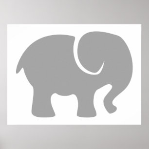 Póster Sólo un elefante gris