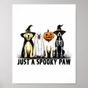 Póster Solo un fantasma de garras espeluznante Halloween