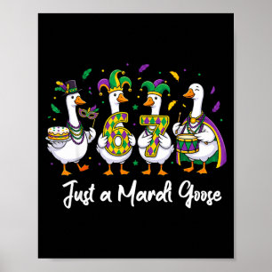 Póster Sólo un ganso de Mardi divertido payaso pato escua