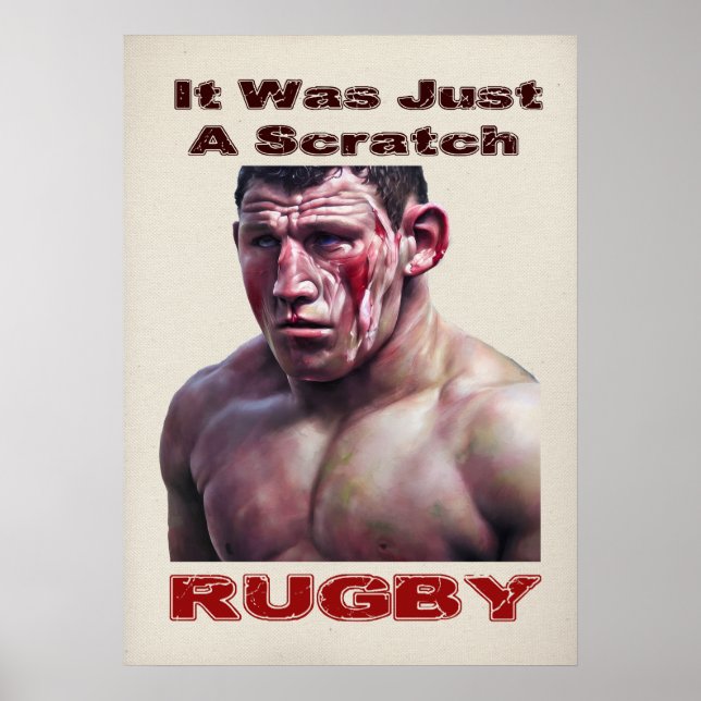 Póster Sólo un Poster de rugby de Rasgulla (Frente)