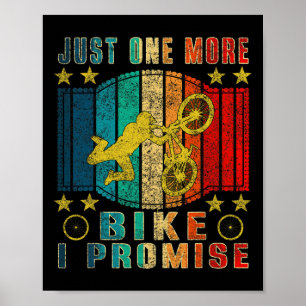 Póster Sólo una bicicleta más divertida bicicleta de mont