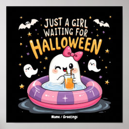 Póster Solo Una Chica Esperando Halloween Verano Espeluzn